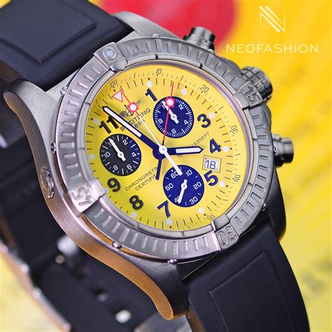 breitling e73360 yellow|breitling avenger titanium.